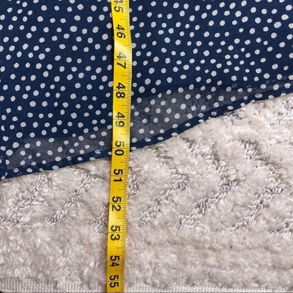 ZARA Sz S JUMPSUIT NAVY/WHITE FLOWING LONG POLKA DOT - Picture 12 of 15